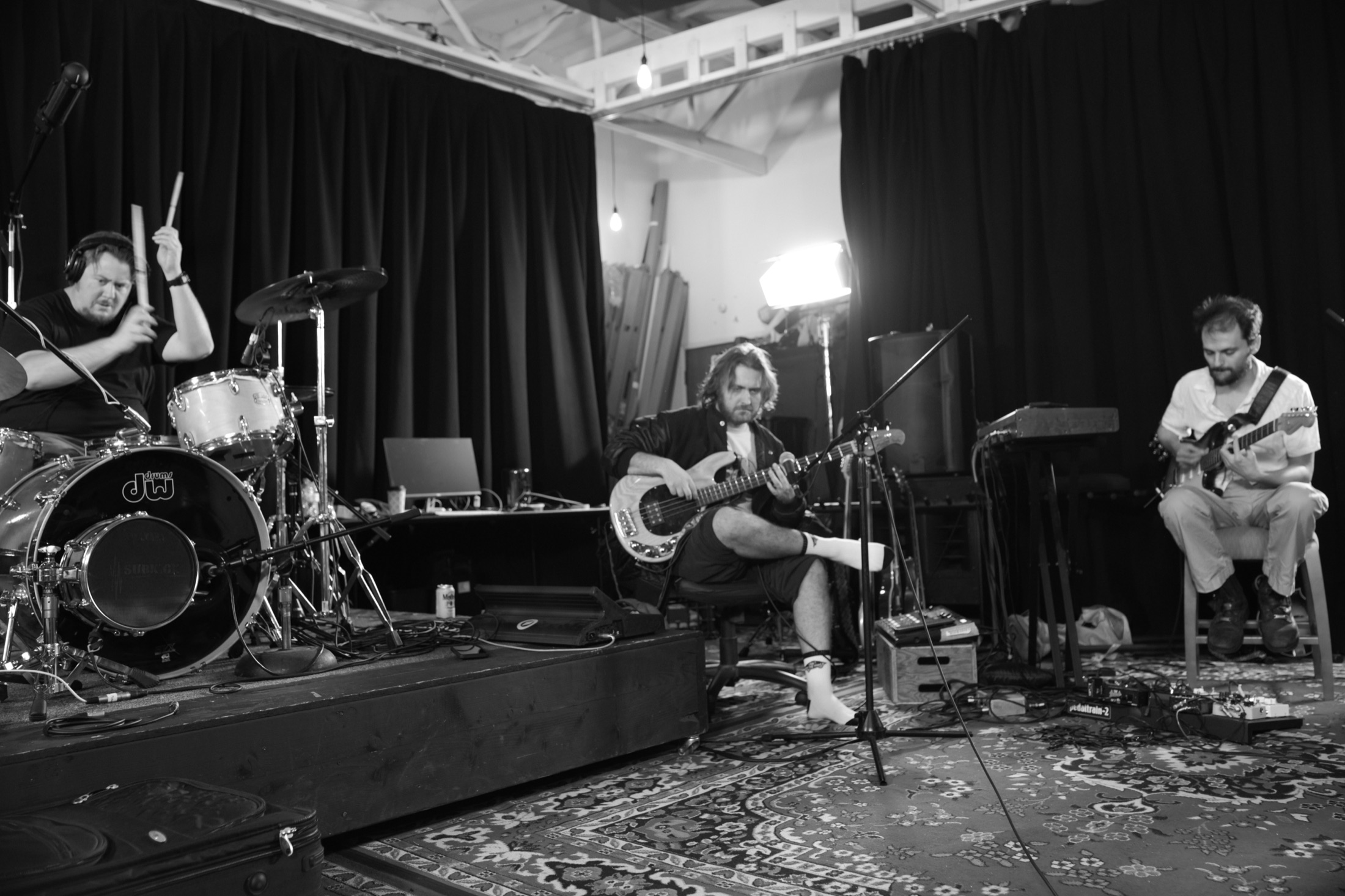 The Taverna Project gathered for a recording session at Live Catch Studios